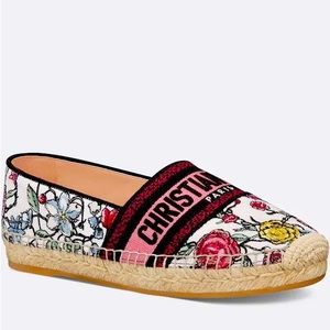 Dior Canvas Printed Espadrille, like Brand New with Box